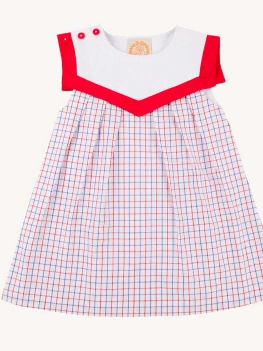 Sarah Sailboat Dress Beaufort Bonnet Company Red & White Plaid